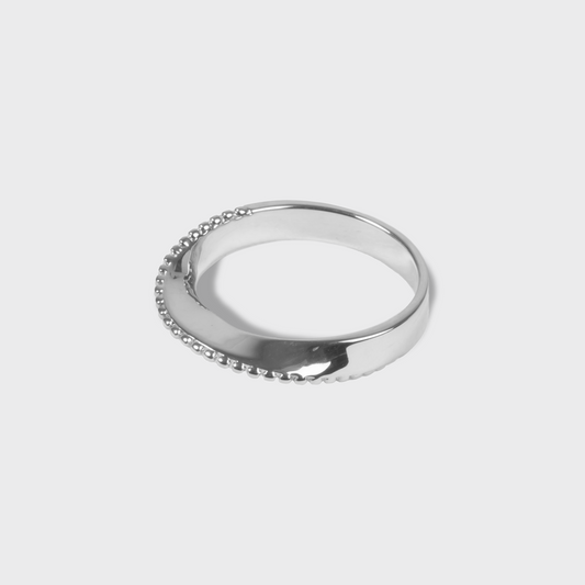 Bague Spirale Perlée