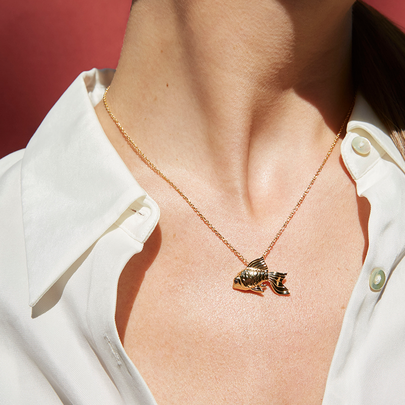 Philia Paris - Collier Poisson Plaqué Or1