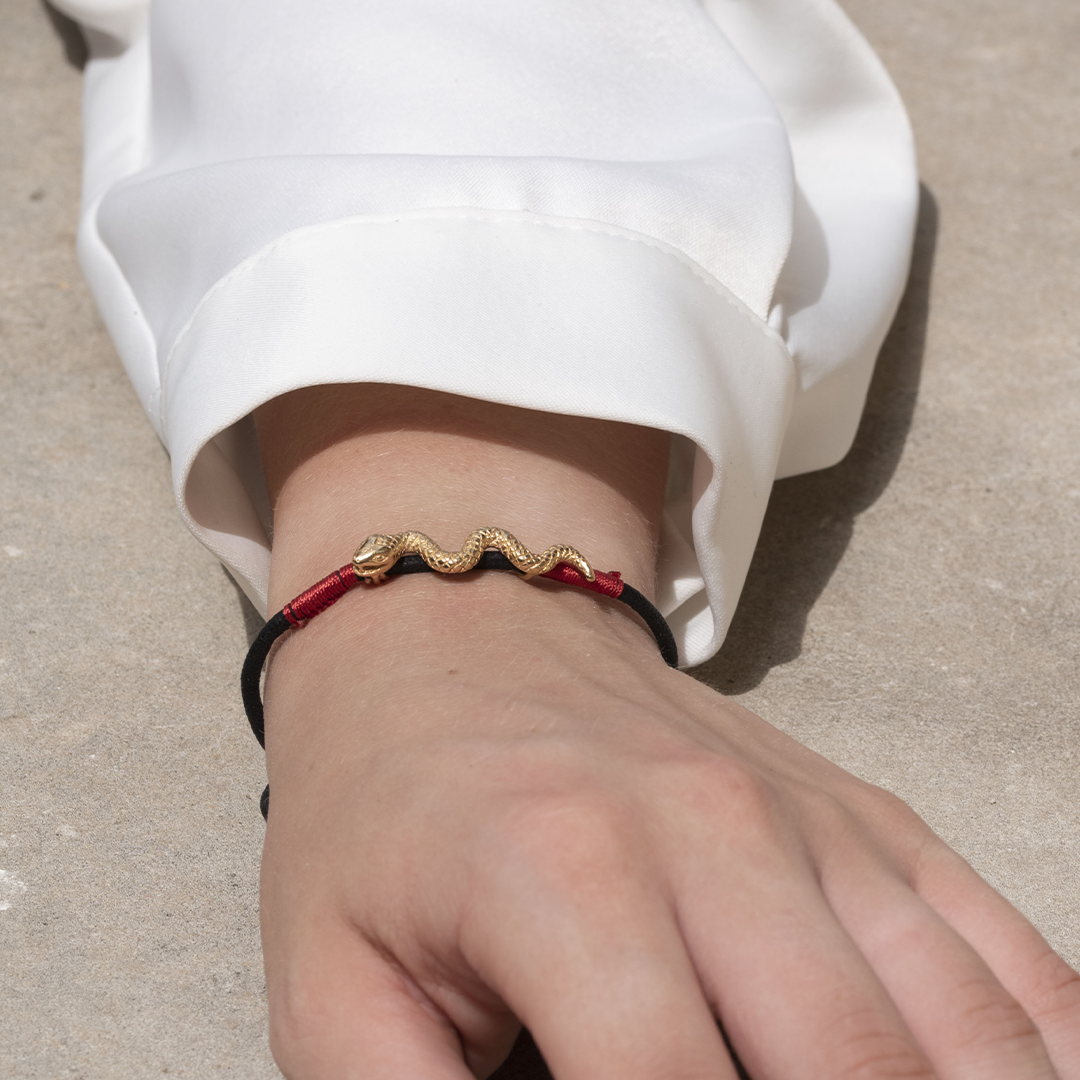 Philia Paris - Bracelet Zodiaque Serpent Plaqué Or1