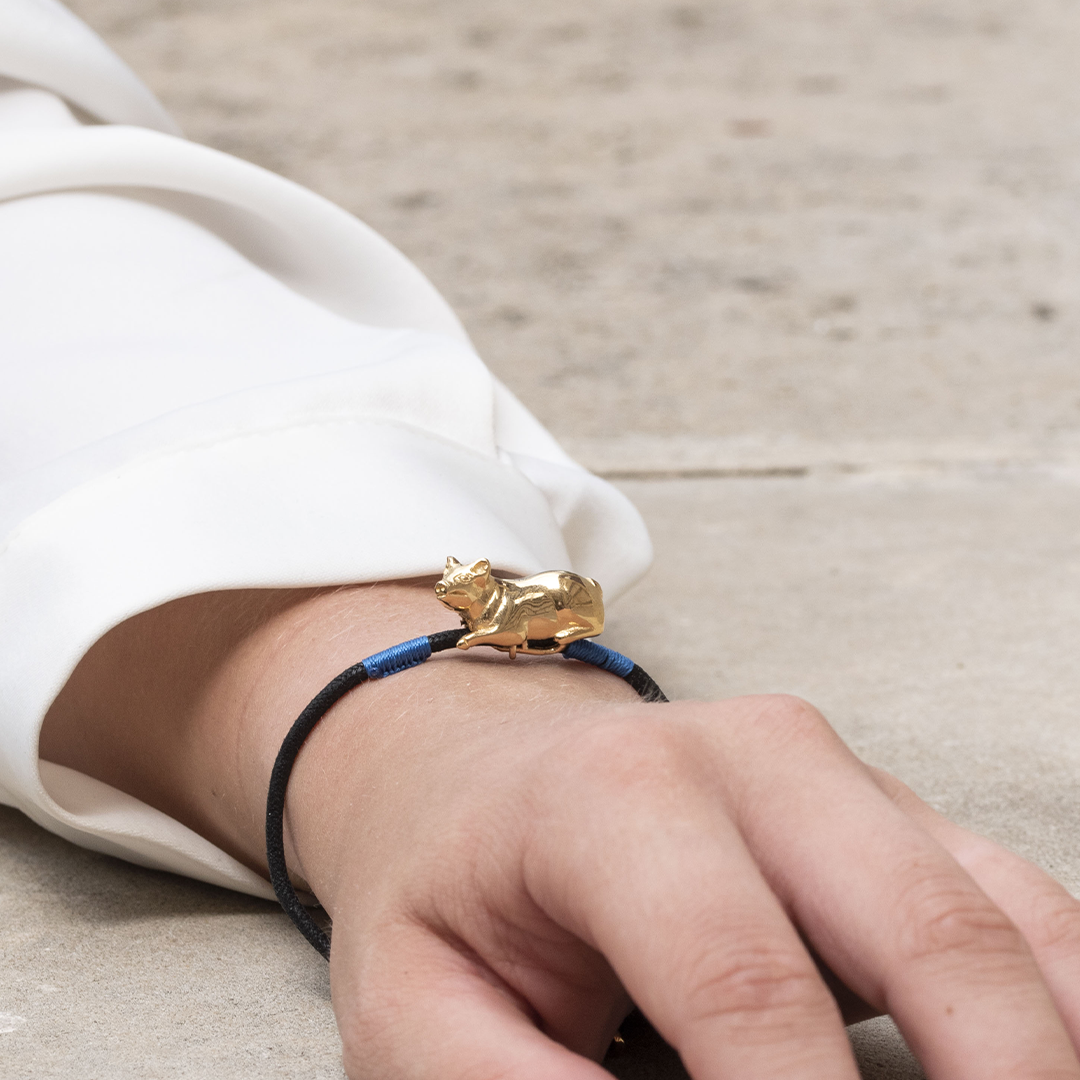 Philia Paris - Bracelet Zodiaque Cochon Plaqué Or1
