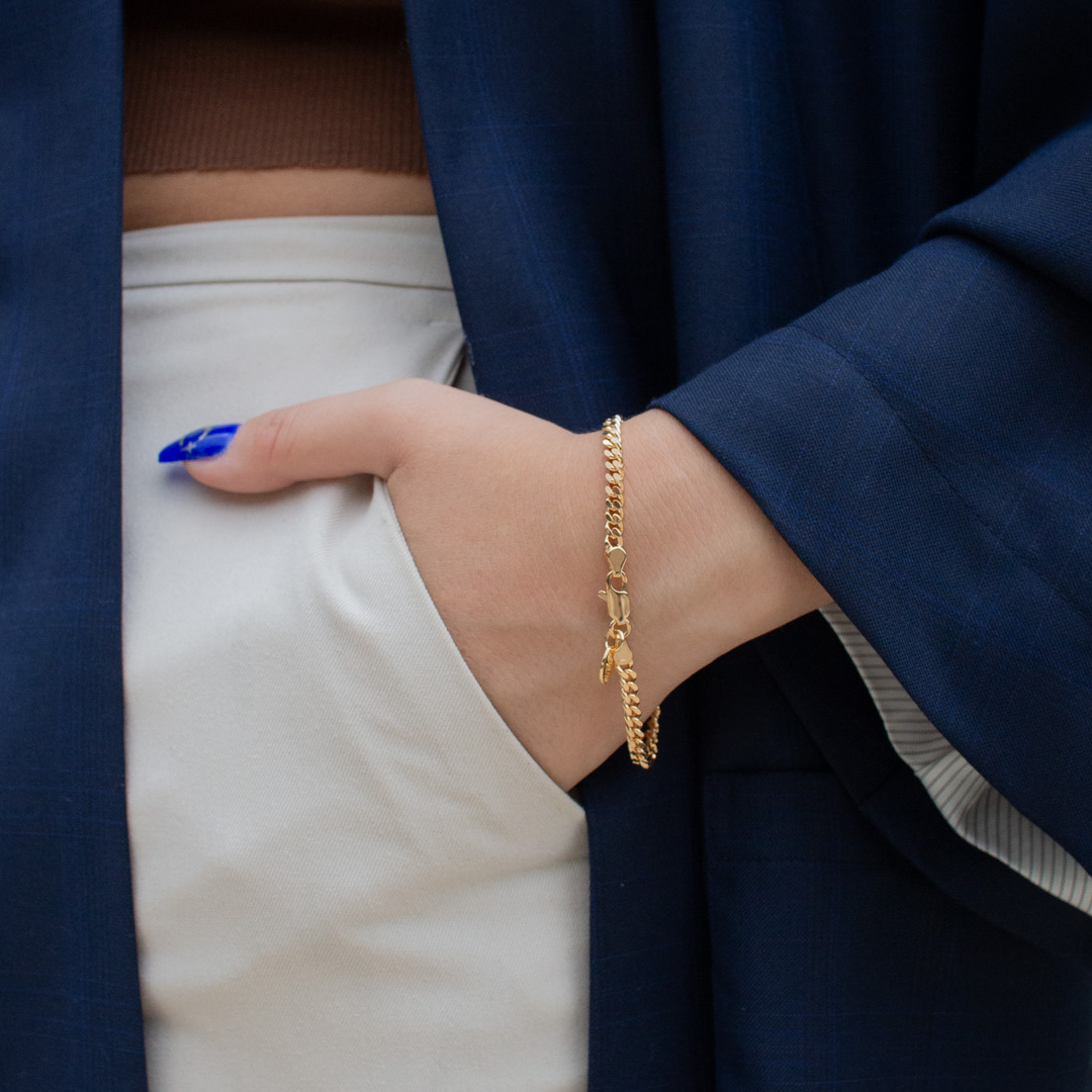 Philia Paris - Bracelet Gourmette Plaqué Or1