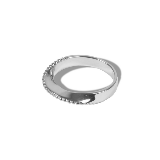 Bague Spirale Perlée